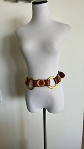 Damen Vintage breiter elastischer Gürtel Mieder Cinch gemustert Schnalle Bund - Bild 1 von 5