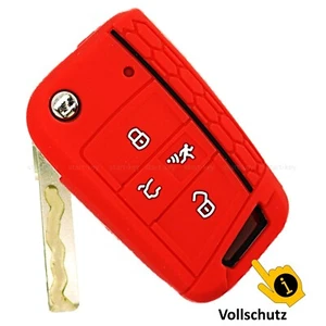 Custodia chiave silicone per VW Golf 7 Polo 5 Tiguan II Touran II T-Cross Taigo - Foto 1 di 4