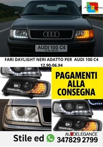 Faro Daylight Negro Adecuado Para Audi 100 C4 12.90-06.94 - Imagen 1 de 3