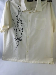 Camisa abotonada para golfista crema Axis LA para hombre talla X-grande - Imagen 1 de 7