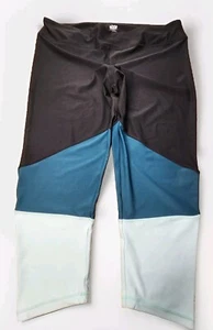 Maurices In Motions Plus Size 3 (3X) Leggings Black Green - Picture 1 of 8
