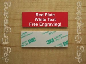 Placa roja grabada personalizada 1x3 / placa de letrero personalizada agrega tu redacción de texto - Imagen 1 de 1