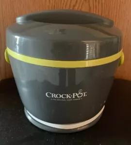 Crock-Pot SCCPLC200-GY-SHP 20-Ounce Lunch Crock Food Warmer, Grey & Lime NEW - Picture 1 of 3