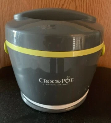 Crock-Pot SCCPLC200-GY-SHP 20-Ounce Lunch Crock Food Warmer, Grey & Lime NEW - Image 1 of 3