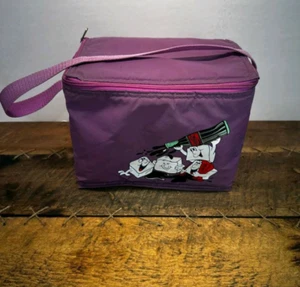 Vintage 80s Coca-Cola Ice cubes purple party lunch pack box canvas bag co - Picture 1 of 7