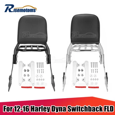 Respaldo trasero pasajero barra Sissy portaequipajes acoplamiento para Harley Dyna FLD 12-16 Foto 1 de 4