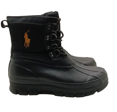 Polo by Ralph Lauren Men's Crestwick Black Rubber Duck Boots/Rain/Snow/Size-10-D - Image 1 of 4