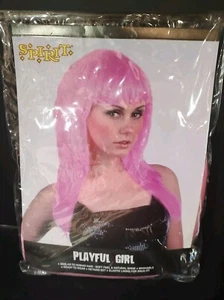 Geist Halloween verspielte Mädchen Perücke Neu mit Etikett Hot Pink. - Bild 1 von 2