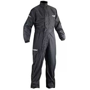 IXON COMPACT Black Motorcycle 1PC Rain Suit Waterproof Lightweight with Bag - Picture 1 of 2