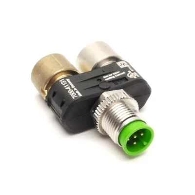 Murr Elektronik 7000-41131 Slimeline T-Coupler M12 Male to (x2) M12 Female A-Cod - Image 1 of 4