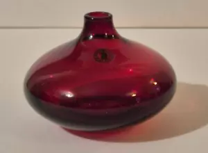 IKEA Vase Small Salong Ruby Red Glass by Johanna Jelinek Decorative - Picture 1 of 9
