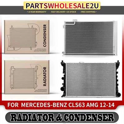 Aluminum Radiator & AC Condenser Cooling Kit for Mercedes-Benz C63 AMG E63 AMG - Image 1 of 4