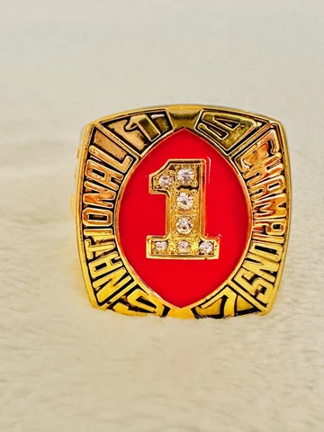1997 Nebraska Cornhuskers 18k GP Brass Championship Ring, US SHIP Cover