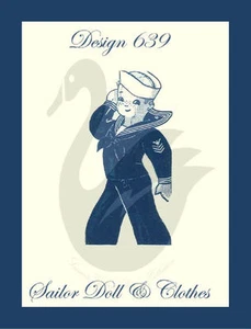 Reproduction Vintage Sailor Boy Doll & Uniform Sewing Pattern D639 - Picture 1 of 1
