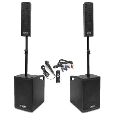 Vonyx VX1050BT Active DJ Speaker Package 1150W Column Array System