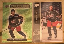 2021-22 Upper Deck Series 1 Dazzlers Green #DZ-64 Base Card #56 Jack Roslovic