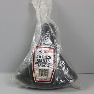 Vintage All Pro Deluxe Sport Bike Saddle Ladies / Gents Black NOS 1960s -70s-80s - Picture 1 of 12