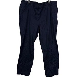 Pantalones chinos Talbots The Perfect para mujer azul marino elástico algodón caquis frente plano 20 W - Imagen 1 de 17