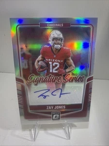 2024 Donruss Optic Zay Jones Signature Series Auto Silver Holo Prizm SSH-ZJS - Picture 1 of 7