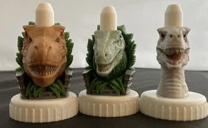 Good2Grow Bottle Toppers lot of 3 Jurasic World Dinosaurs EUC Please Read - Picture 1 of 4
