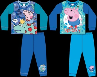 ASTLEY BAKER DAVIES LTD GEORGE PIG Jungen Schlafanzug/PEPPA PIG Langarm Schlafanzug Größen 18 Monate-5 Jahre