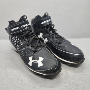 Under Armour Mens Football Cleats Sz 13 Renegade Mid Black - Picture 1 of 17