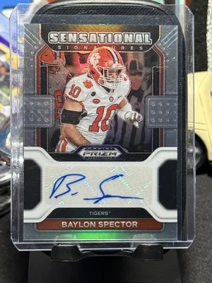 2023 Panini Chronicles Draft Picks Baylon Spector Sensational Signatures Silver - Image 1 of 2