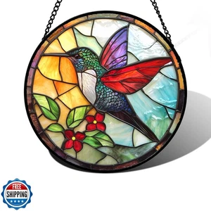 DASTOLL Buntglas Fensterbehang, Kolibri Geschenke Sonnenfänger Diamant - Bild 1 von 5