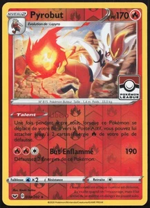 Carte Pokémon Pyrobut Stamp Ligue 034/202 Reverse Épée et Bouclier Français - Picture 1 of 2