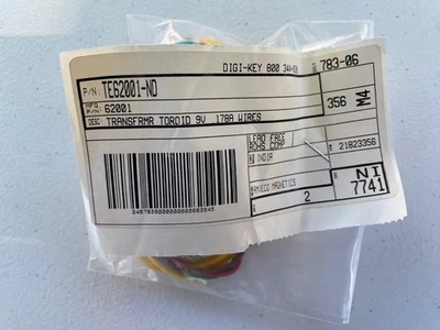 Amveco TE62001 Toroidal Transformer 9V 1.78A 18W Wires Lot of 2 - Image 1 of 2