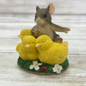 Charming Tails Don't Make a Peep Chick Mouse Fitz & Floyd Figurina 88/702 - Foto 1 di 5