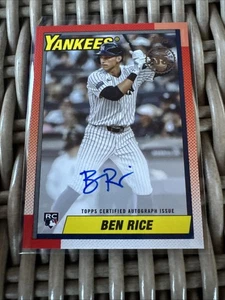 2025 Topps Series 2 Ben Rice Rookie Autograph 35th Anniversary - Picture 1 of 2