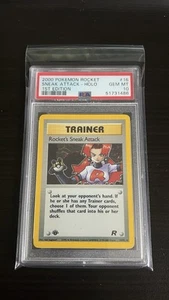 Rocket's Sneak Attack Holo Team Rocket PSA 10 First Edition 2000 Pokemon - Picture 1 of 5