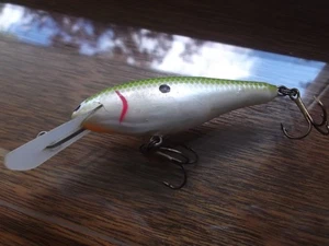 Older USA Made PH Custom Lures Balsa Wood Baitfish Shad Green Shad - Picture 1 of 4