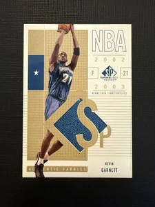 2002-03 SP Game Used Edition - SP Authentic Fabrics Kevin Garnett #56 (MEM) - Picture 1 of 7