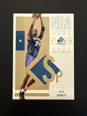 2002-03 SP Game Used Edition - SP Authentic Fabrics Kevin Garnett #56 (MEM) - Image 1 of 4