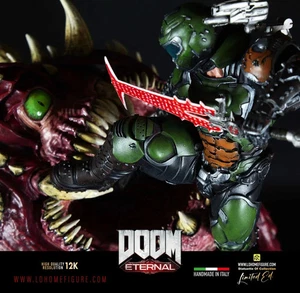 Doom Eternal Action Figur 1.6 Figuren 30 cm Slayer Devil Hunter Statue Premium - Picture 1 of 11