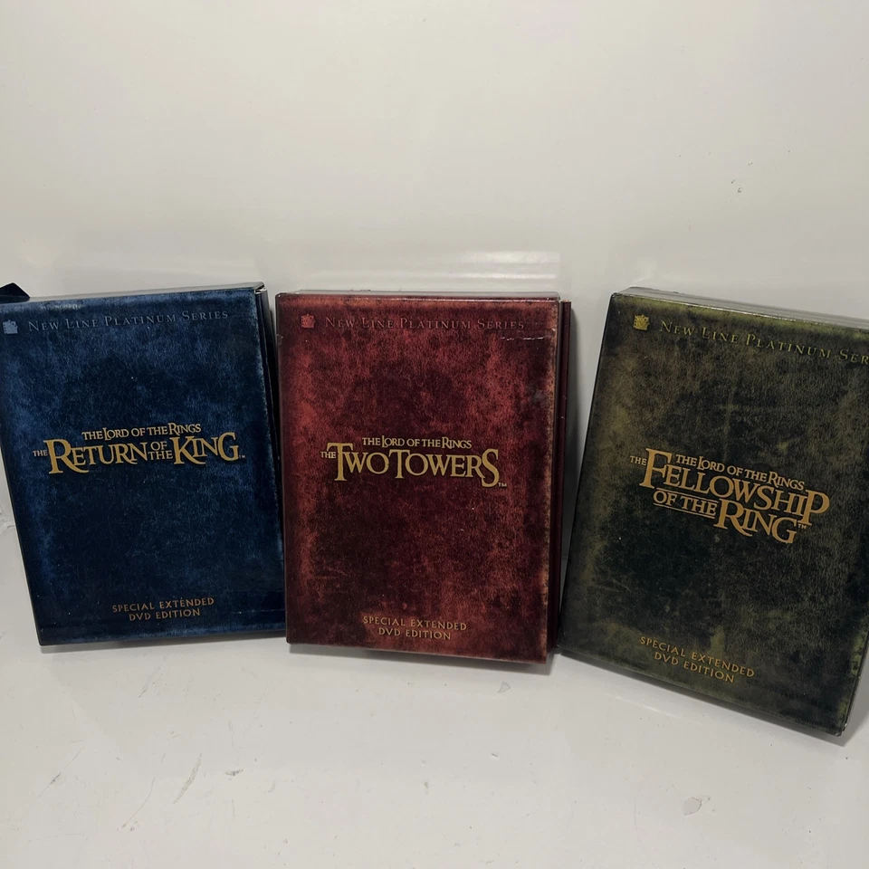 DVD Set Lord of the Rings Trilogy Special Extended DVD Edition 12 Disc W/ Manual Foto 1 de 4