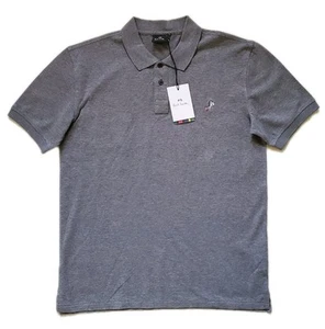 PAUL SMITH x NINTENDO Polo Shirt Mens M Regular Fit Grey Embroidered Yoshi Mario - Picture 1 of 8