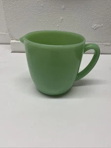 Vintage Fire King Jadeite 4" MILK Pitcher Creamer Gravy Handheld Pour Mug Rare - Picture 1 of 5