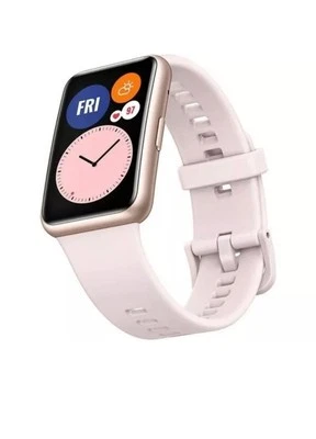 HUAWEI WATCH FIT 46MM ROSE GOLD POLYMER FIBER CASE WITH SAKURA PINK SILICONE NEW - Image 1 of 4