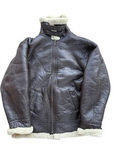 De Colección Años 90 Tipo B-3 Equipo de Vuelo Piel de Oveja Bombardero Chaqueta Aviador Militar 3XL - Imagen 1 de 12