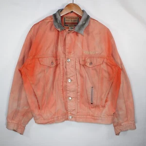 Diesel Jeansjacke Herren L L Lachs Faded Workwear Denver Lederkragen Typ 3 - Bild 1 von 20