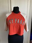 Ivy Park Beige Orange Crop T Shirt Top Sz 8 - 10
