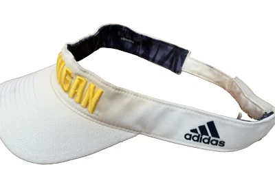 UNIVERSIDAD DE MICHIGAN ADIDAS CLIMALITE VISERA GORRA SOMBRERO BLANCO CORREA TRASERA Foto 1 de 4
