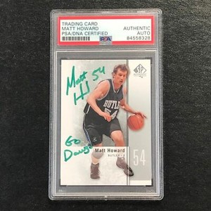 2011-12 SP Authentic #48 Matt Howard Signed Card AUTO PSA Slabbed Butler Bulldog