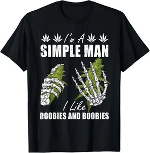 Doobies And Boobies 420 Weeds Stoner Outfits Funny Boobs T-Shirt Hoodie - Picture 1 of 12