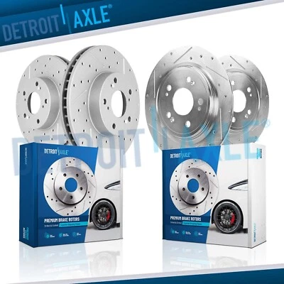 Front Rear Drilled Brake Rotors for 2014 2015 2016 2017 2018 2019 2020 Acura RLX - Изображение 1 из 4
