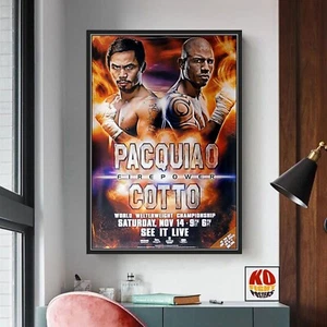 MANNY PACQUIAO vs. MIGUEL COTTO: Original HBO CCTV Boxen Kampf Poster 30D - Bild 1 von 16