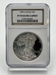 1987-S American Silver Eagle Proof NGC PF 70 - Picture 1 of 2